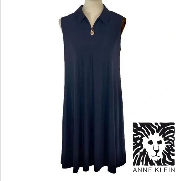 anne klein fit and flare dress Anne Klein Twist Neck Midi Dress